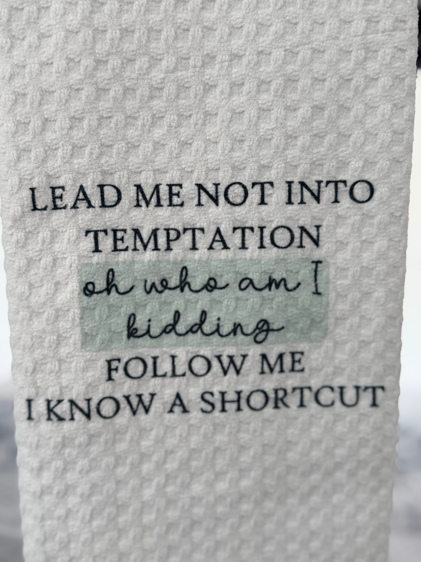 Lead me not into temptation