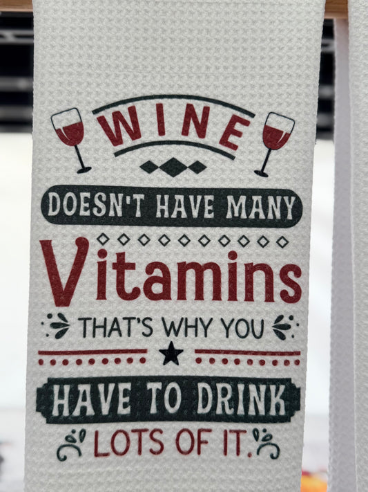 Wine doesn’t have many vitamins