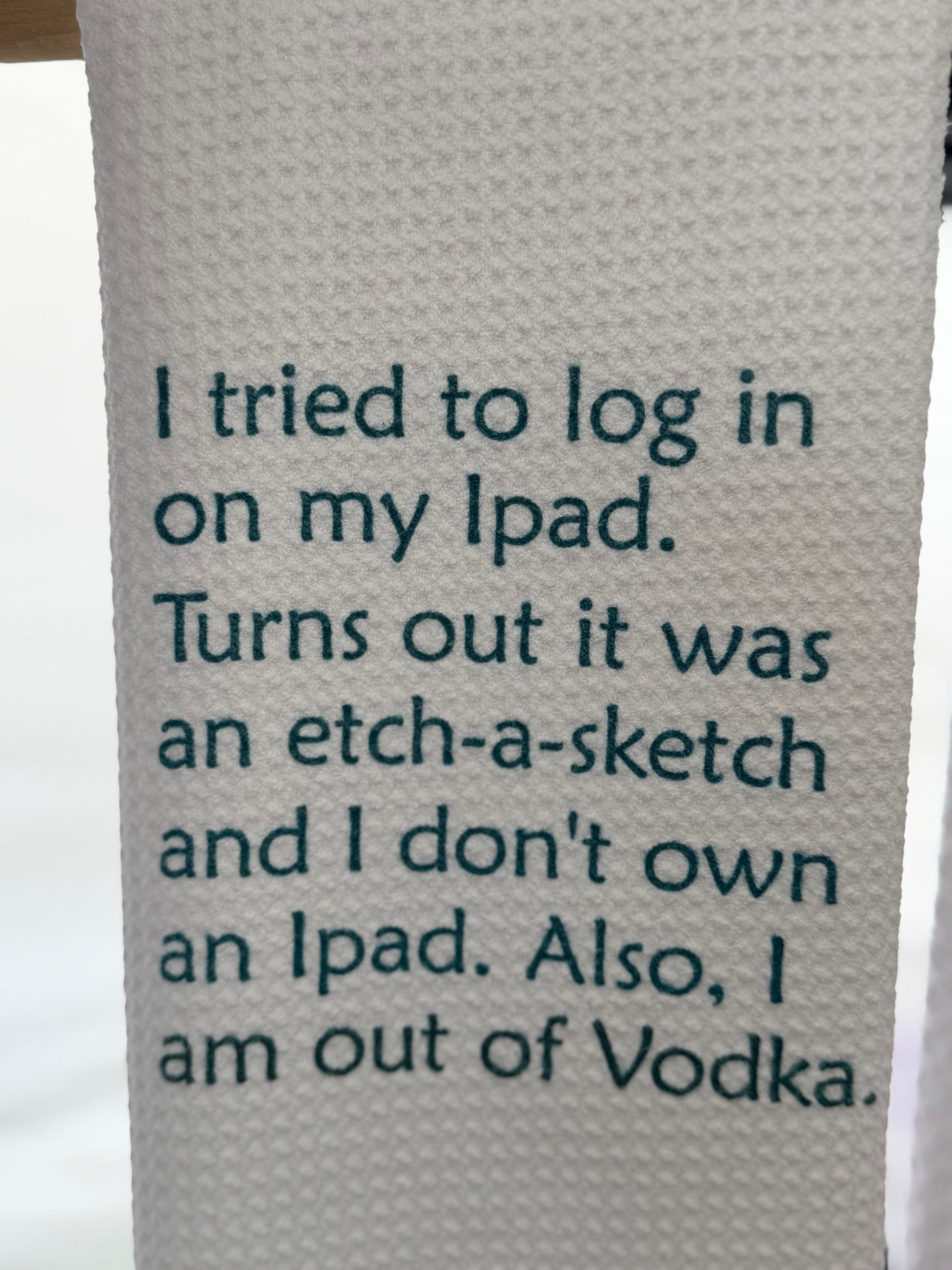 I tried to log on on my ipad